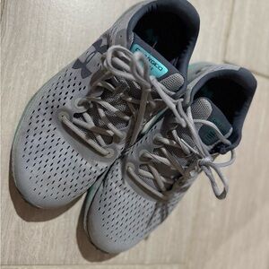 Under Armour Gray and Teal Sneakers